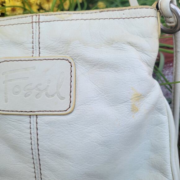 Fossil Vintage SL2083 Crossbody Bag Bone White Leather Western Cottagecore Style - Picture 2 of 12